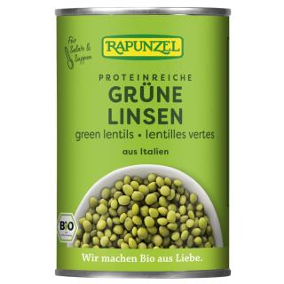 Grüne Linsen in der Dose